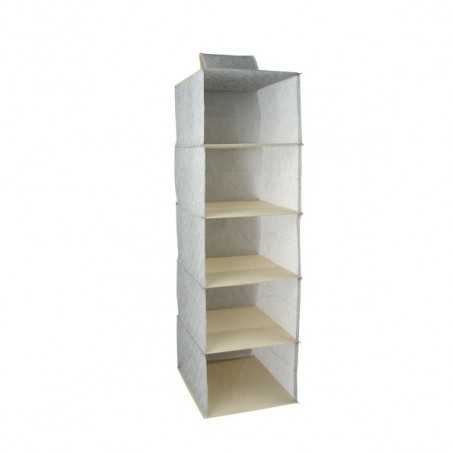 Penderie vêtements PP aéré 5 compartiments Gris & Beige MSV MSV
