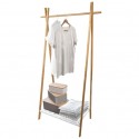 Portant Bambou avec étagère MIA Bois & Blanc MSV MSV