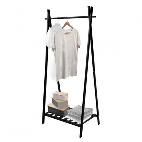 MSV Portant Bambou avec étagère MIA Noir MSV