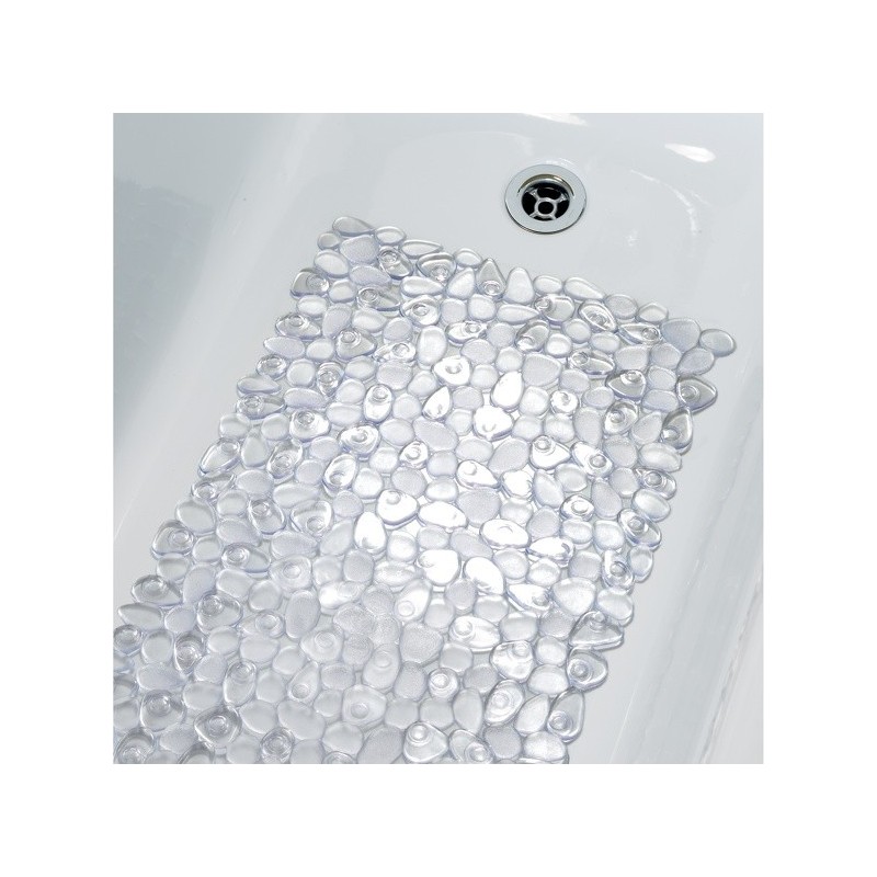 Spirella Tapis Fond de baignoire PVC RIVERSTONE 75x36cm Transparent Spirella