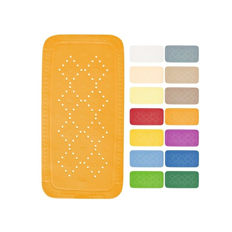 Tapis Fond de baignoire  PVC ALASKA 71x36cm Orange Spirella Spirella