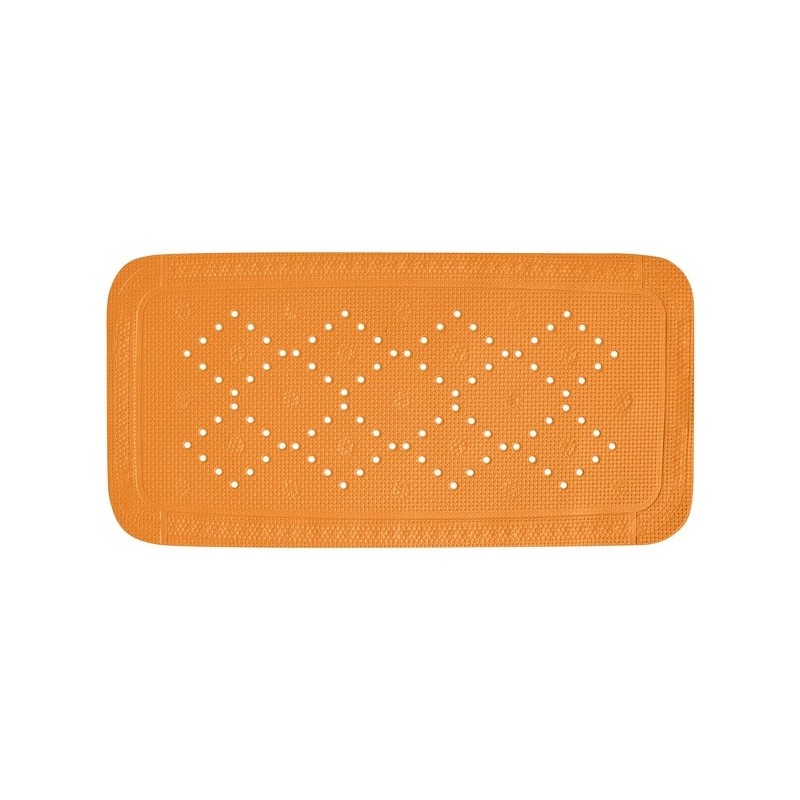 spirella Tapis Fond de baignoire PVC ALASKA 91x36cm Orange Spirella
