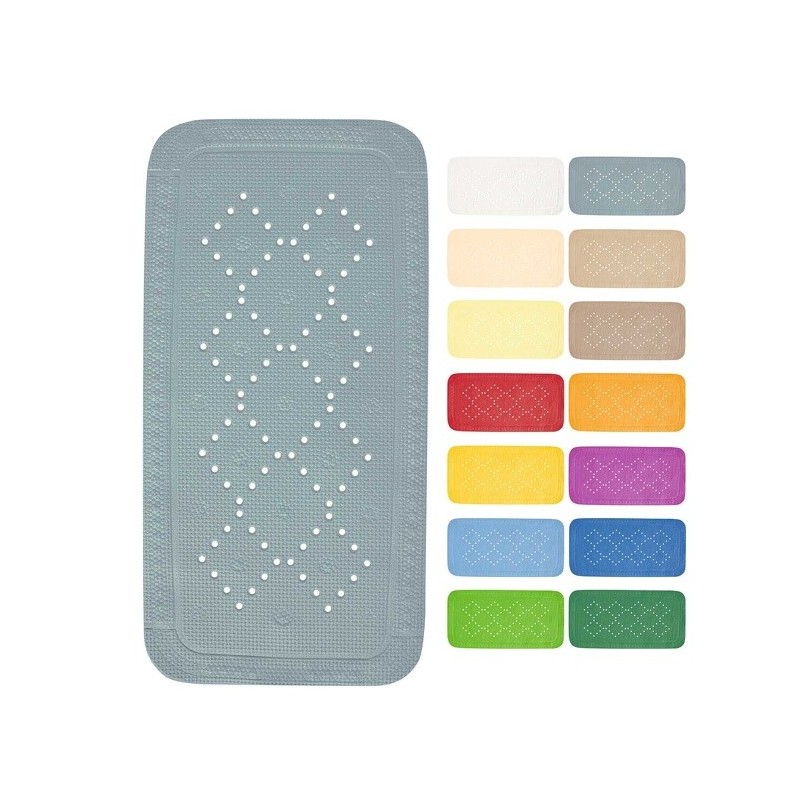 Tapis Fond de baignoire  PVC ALASKA 71x36cm Gris Clair Spirella Spirella