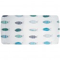 Spirella Tapis Fond de baignoire PVC SANTORINI 71x36cm Bleu Spirella