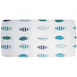 Spirella Tapis Fond de baignoire PVC SANTORINI 71x36cm Bleu Spirella