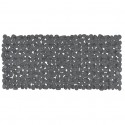 Spirella Tapis Fond de douche rond PVC RIVERSTONE 75x36cm Gris Fonce Spirella