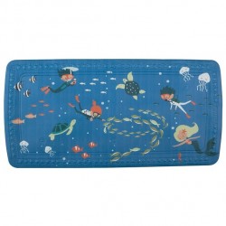 Spirella Tapis Fond de baignoire PVC SCUBA DIVER 71x36cm Bleu Spirella
