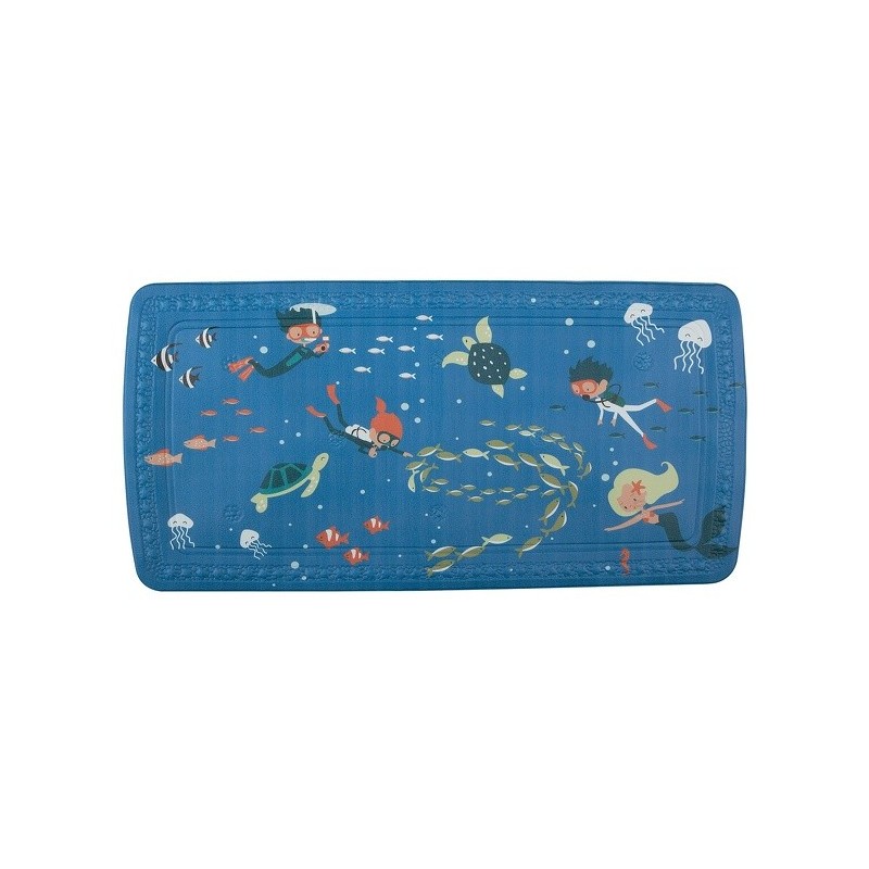 spirella Tapis Fond de baignoire PVC SCUBA DIVER 71x36cm Bleu Spirella