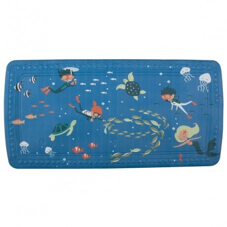Tapis Fond de baignoire PVC SCUBA DIVER 71x36cm Bleu Spirella Spirella