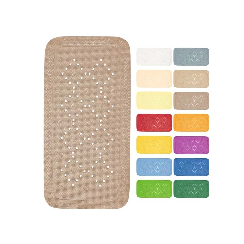 Spirella Tapis Fond de baignoire PVC ALASKA 91x36cm Taupe Spirella