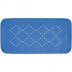 Spirella Tapis Fond de baignoire PVC ALASKA 71x36cm Bleu Electrique