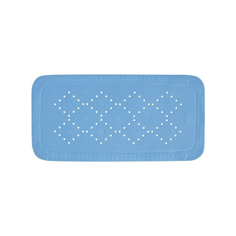 spirella Tapis Fond de baignoire PVC ALASKA 71x36cm Bleu Bermuda Spirella