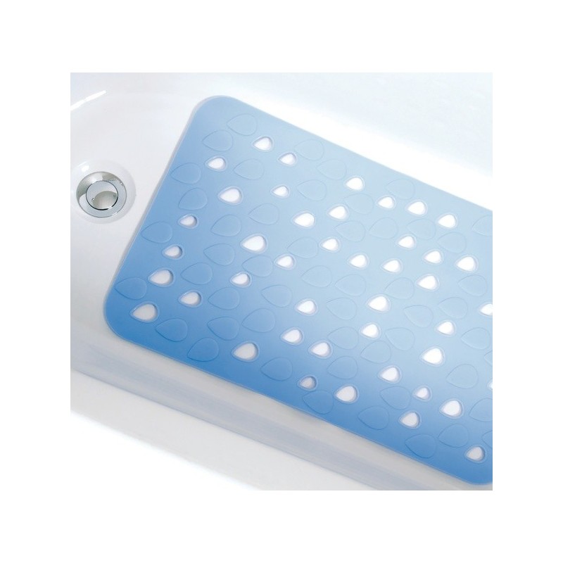 Spirella Tapis Fond de baignoire PVC DROPS 35x53cm Bleu Spirella
