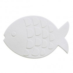 sticker figurine antidérapant de douche ou baignoir PVC GLOBEFISH x5pcs  Blanc Spirella Spirella