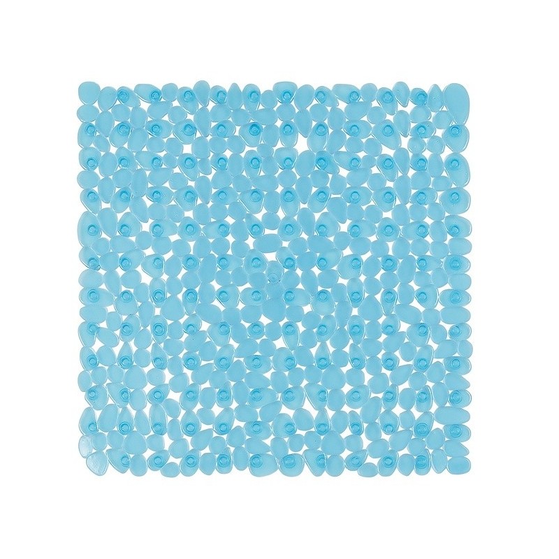 spirella Tapis Fond de douche PVC RIVERSTONE 54x54cm Bleu Clair Spirella