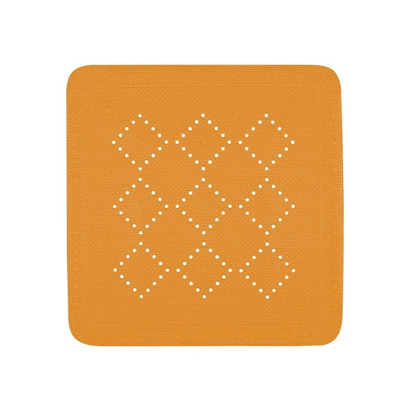 Tapis Fond de douche PVC ALASKA PVC 55x55cm Orange Spirella Spirella