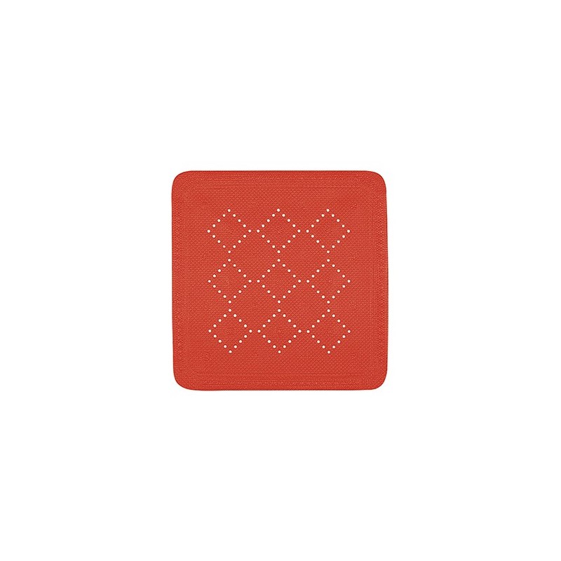 Tapis Fond de douche PVC ALASKA 55x55cm Rouge Spirella Spirella