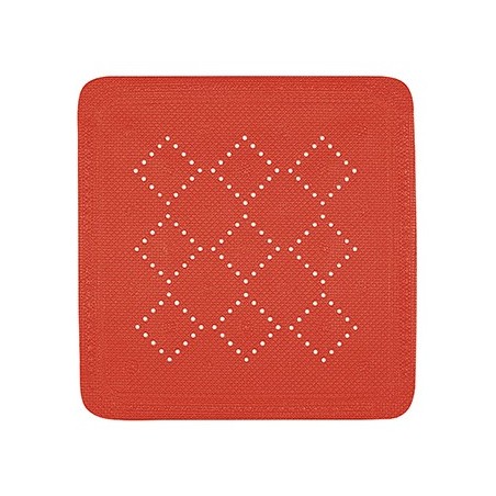 Tapis Fond de douche PVC ALASKA 55x55cm Rouge Spirella Spirella