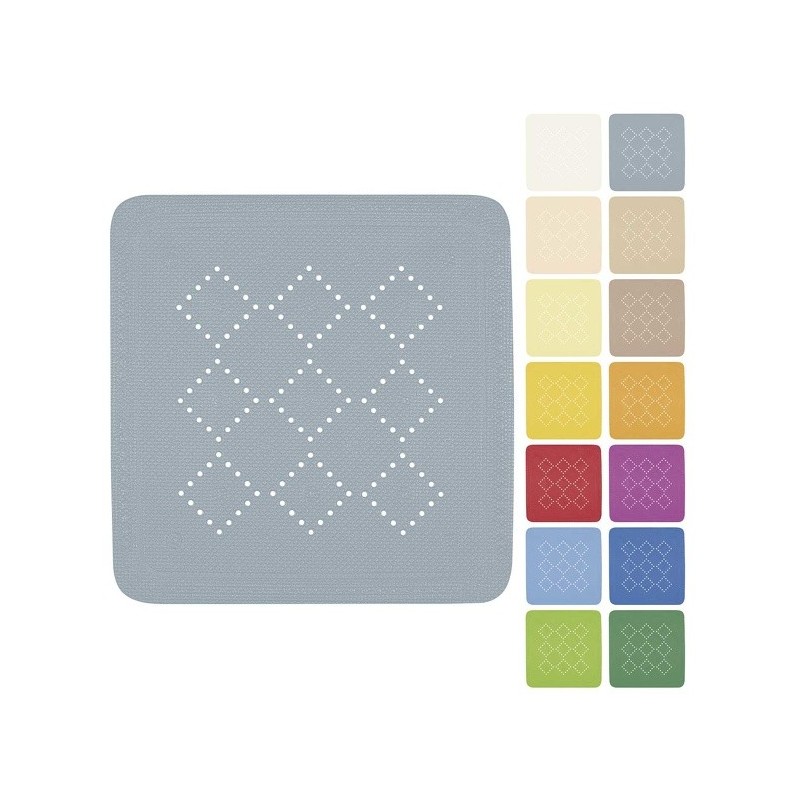 Tapis Fond de douche PVC ALASKA 55x55cm Gris Clair Spirella Spirella