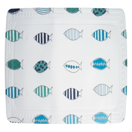 Tapis Fond de douche PVC SANTORINI 55x55cm Bleu Spirella Spirella