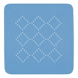 Spirella Tapis Fond de douche PVC ALASKA 55x55cm Bleu Bermuda
