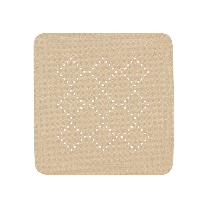Tapis Fond de douche PVC ALASKA 55x55cm Beige Bahamas Spirella Spirella