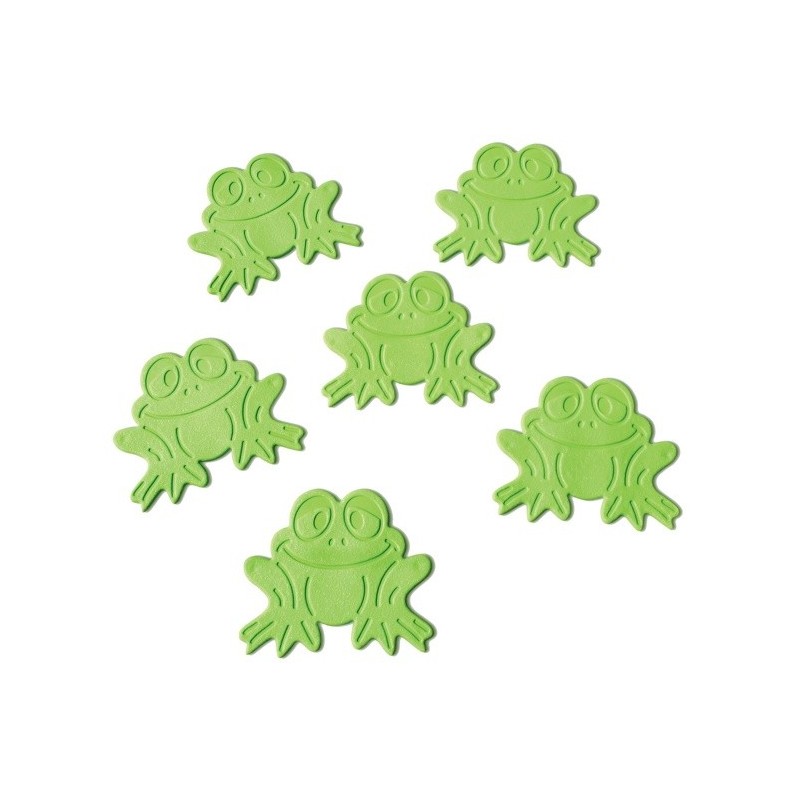 Spirella sticker figurine antidérapant de douche ou baignoire PVC  GRENOUILLES x6pcs vert Spirella