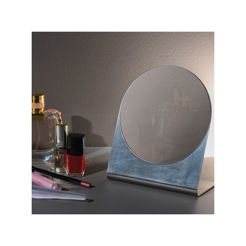 Spirella Miroir rond à poser Inox ALENA Brushed Spirella
