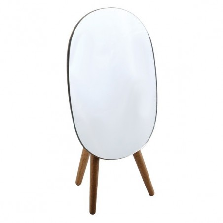 Spirella Miroir sur pied ovale Bois ALESIA Bois D'acacia Spirella