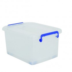 MSV Boite de rangement avec roulettes PP Blanc Transparent 13L