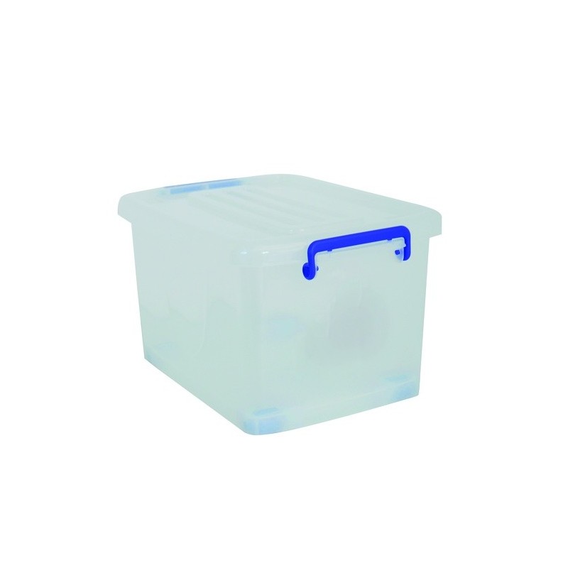 Boite de rangement avec roulettes PP Blanc Transparent 25L MSV MSV