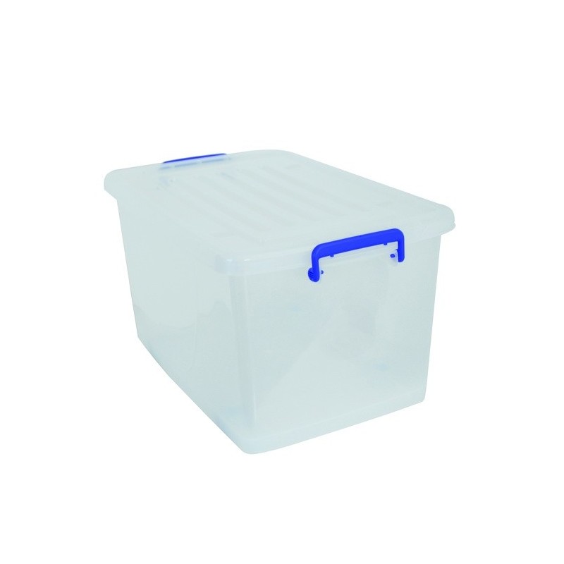 MSV Storage box with wheels PP White Transparent 81L MSV