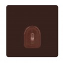 MSV Set of 2 Repositionable Adhesive Wall Hooks Chocolate MSV