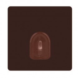 MSV Lot de 2 Crochets adhésifs mural repositionnables Chocolat