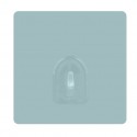 MSV Set of 2 Repositionable Adhesive Wall Hooks Light Gray MSV