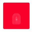 MSV Set of 2 Repositionable Adhesive Wall Hooks Red MSV