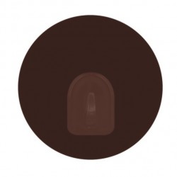 MSV Lot de 2 Crochets rond mural repositionnables Chocolat