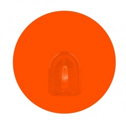 MSV Set mit 2 orangefarbenen, repositionierbaren runden Wandhaken