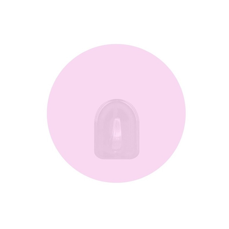 MSV Set of 2 Pastel Pink Repositionable Round Wall Hooks MSV