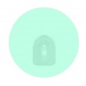 MSV Set of 2 Repositionable Round Wall Hooks Pastel Green MSV