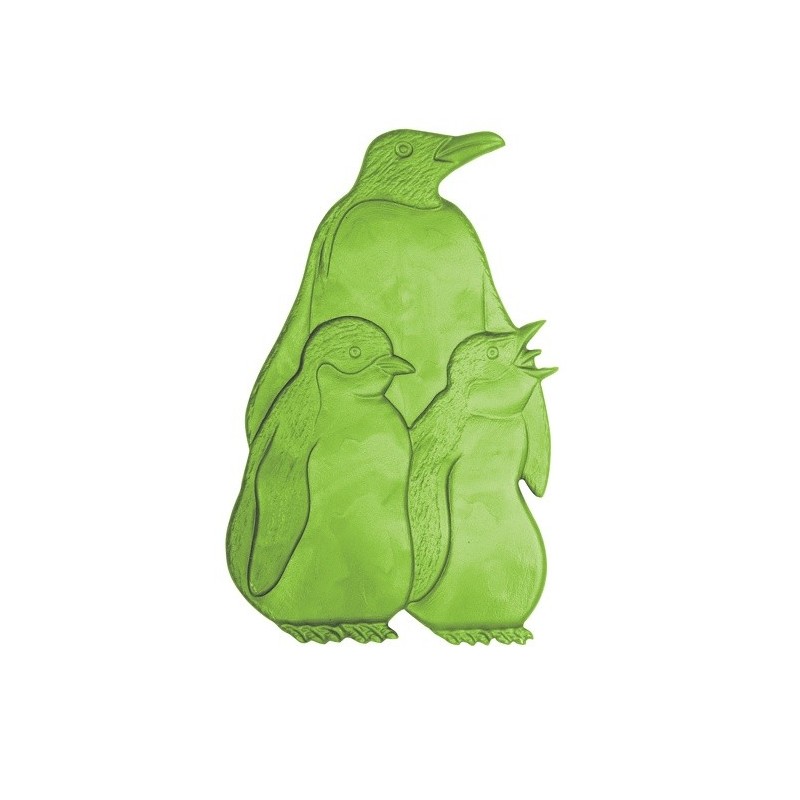 Lot de 5 Stickers figurines antidérapantes de douche ou baignoire Caoutchouc Pinguoins 9,2x15cm Multicolor MSV MSV