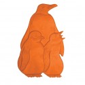 Lot de 5 Stickers figurines antidérapantes de douche ou baignoire Caoutchouc Pinguoins 9,2x15cm Multicolor MSV MSV