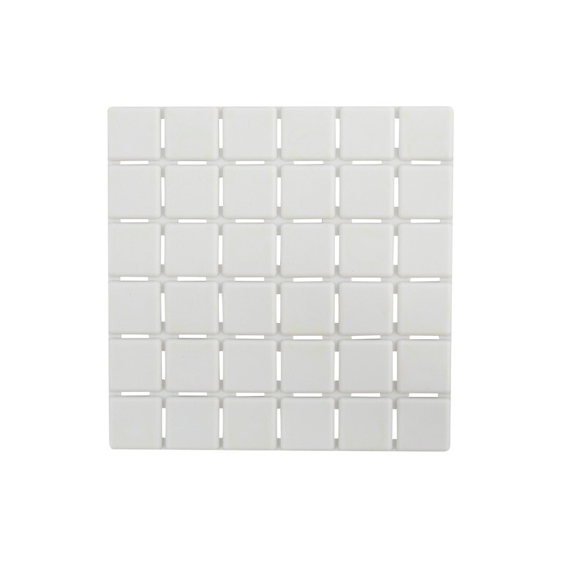 MSV Lot de 5 Tapis antidérapants de douche ou baignoire Caoutchouc QUADRO 13x13cm Blanc MSV