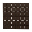 Lot de 5 Tapis antidérapants de douche ou baignoire Caoutchouc QUADRO 13x13cm Chocolat MSV MSV