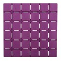 Lot de 5 Tapis antidérapants de douche ou baignoire Caoutchouc QUADRO 13x13cm Violet MSV MSV
