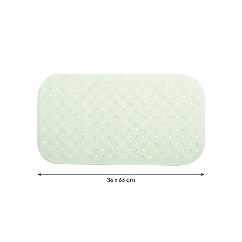 MSV tapis Fond de baignoire antidérapant Caoutchouc CLASS 36x65cm Blanc MSV