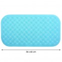 tapis Fond de baignoire antidérapant Caoutchouc CLASS 36x65cm Bleu Ciel MSV MSV