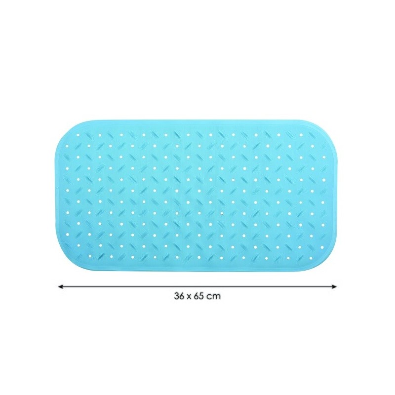 tapis Fond de baignoire antidérapant Caoutchouc CLASS 36x65cm Bleu Ciel MSV MSV