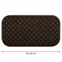 MSV tapis Fond de baignoire antidérapant Caoutchouc CLASS 36x65cm Chocolat MSV