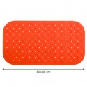 MSV tapis Fond de baignoire antidérapant Caoutchouc CLASS 36x65cm Orange MSV
